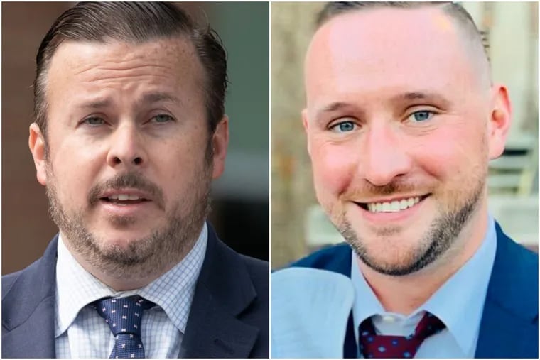 State Rep. Kevin Boyle (D., Philadelphia), left, and Sean Dougherty, who is challenging him in the Democratic primary to represent the 172nd House District.
