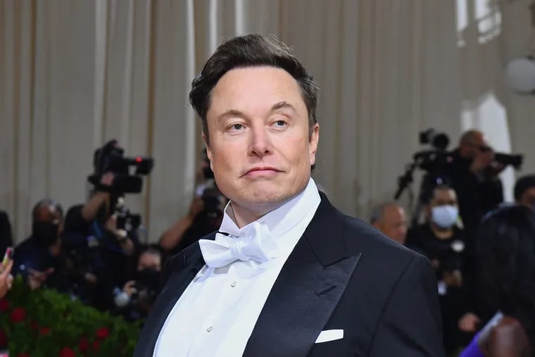 Elon Musk arrives for the 2022 Met Gala at the Metropolitan Museum of Art on May 2 in New York.