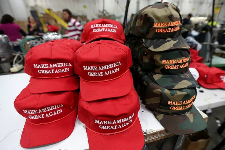 Donald Trump's "Make America Great Again" baseball caps. A new app promises to identify restaurants that are safe for conservatives to patronize.