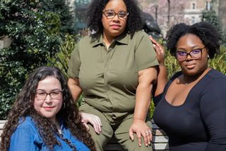 Donnelle Jageman (from left), Adrienne Ray, and Kenyetta Harris will host the first-ever Philly FatCon in October.