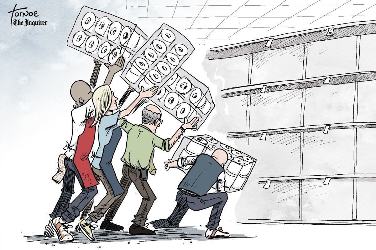 Coronavirus cartoon: Grocery store workers are on the front lines, too - The Philadelphia Inquirer