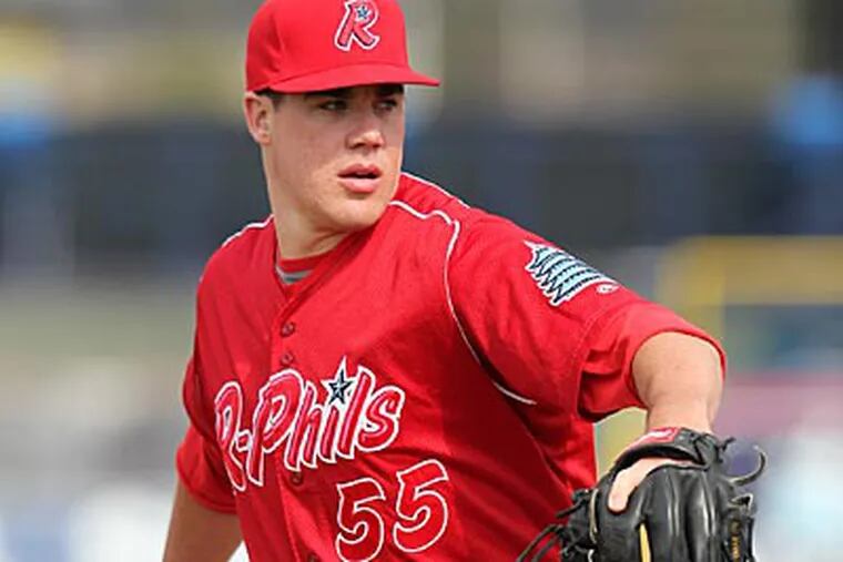 "I have to be more economical with my pitches," Phillies prospect Trevor May said. (Mike Janes/AP)