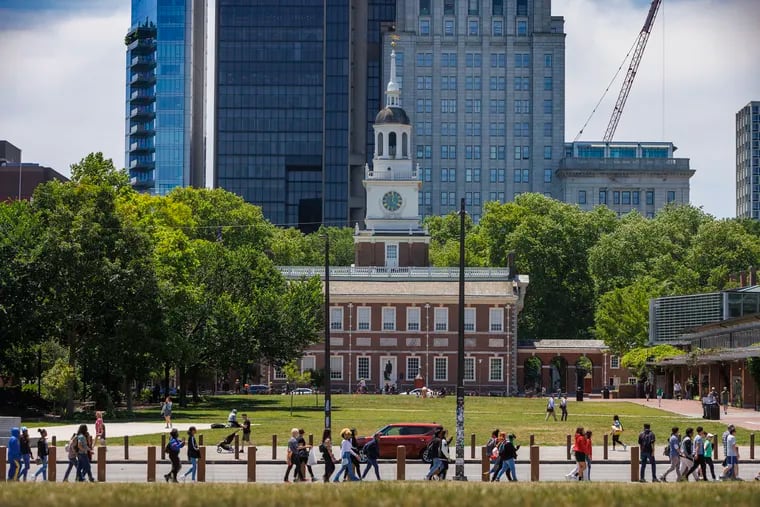 A Philly history tour would probably take you to Independence Hall. But it doesn't have the same freedom as the Freedom Trail in Boston.