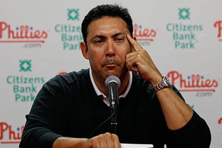 There doesn't seem to be much love for Phillies' general manager Ruben Amaro around these parts these days. Vitriol in some places, in fact. (Matt Slocum/AP file photo)