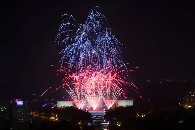 A dazzling fireworks display is set for July 4 on the Benjamin Franklin Parkway as part of the Wawa Welcome America festivities.