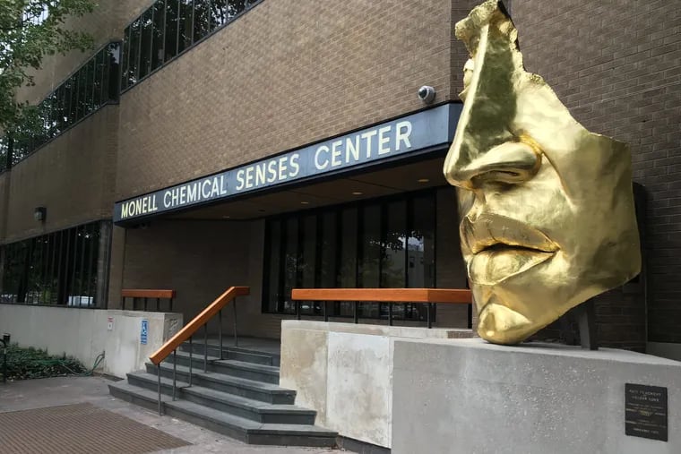 With that shined up nose 'n mouth-focused sculpture at the entry, there's no missing the Monell Chemical Senses Center at 3500 Market Street. .