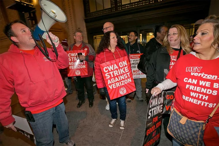Unionized Verizon workers have been on strike since April 13.