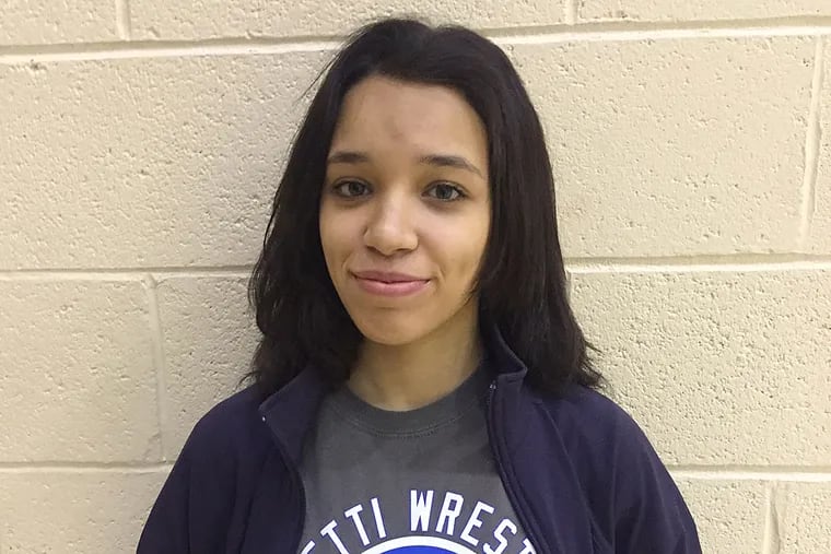 Tatyana Ortiz is a freshman wrestler in the 106-pound weight division for Mariana Bracetti.