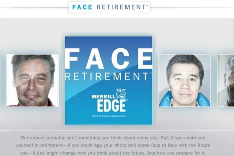 Face Retirement “ages” photos to approximate one’s future self.