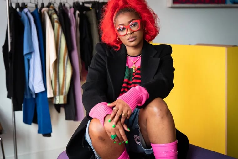 Tierra Whack, the Philly singer rapper fashionista and performance artist whose new long time in coming album, World Wide Whack is a collaboration with Philly visual artist Alex Da Corte, at Yowie (a boutique hotel, a cafe and a bigger shop), in Philadelphia,  Monday, March 11, 2024.