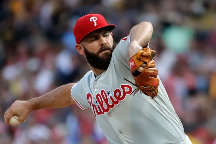 Jake Arrieta pitched into the sixth inning Friday night against the Pirates.