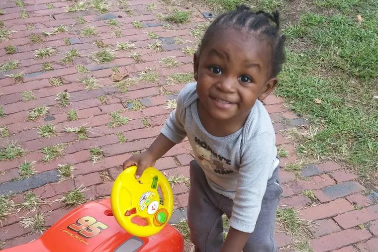 Pryce Johnson, 2, was shot and wounded while on his Kensington porch.