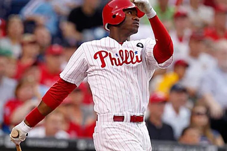 Domonic Brown went 2-for-3 with a home run and a double in the Phillies' 5-0 win over the Red Sox. (Ron Cortes/Staff Photographer)