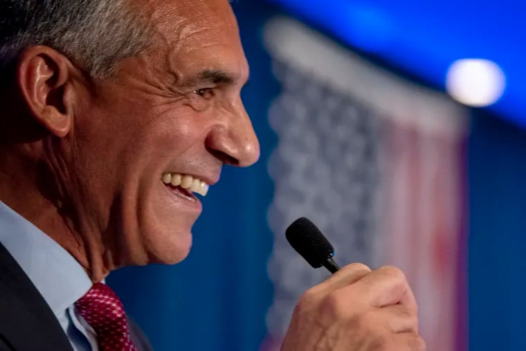 Jack Ciattarelli on Tuesday in Somerset after winning the Republican nomination for New Jersey governor.