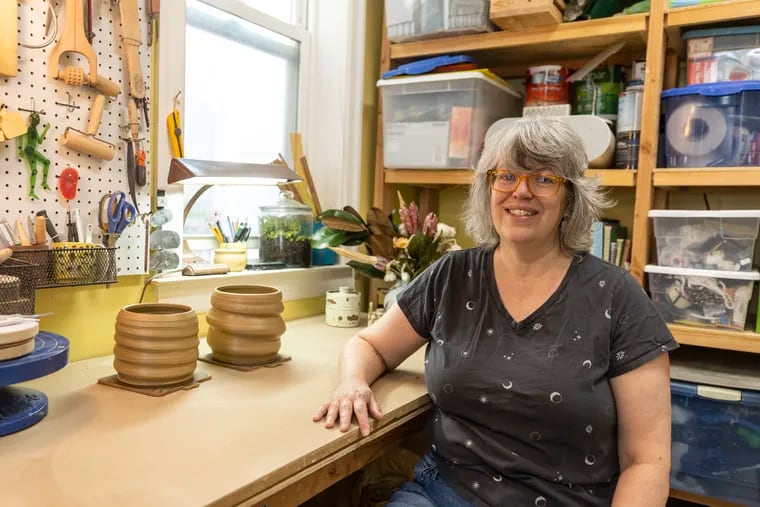 Jenifer Baldwin said her neighbors often walk by her garage ceramics studio while she's working. "It's a nice way to engage with the neighborhood," she said.