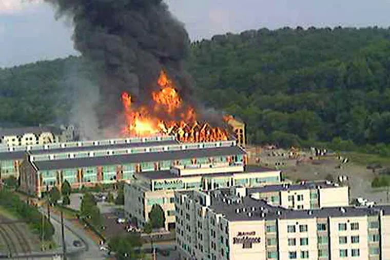 A fire destroyed 189 apartments along the Conshohocken riverfront in 2008. (Matthew B. Repko/File)
