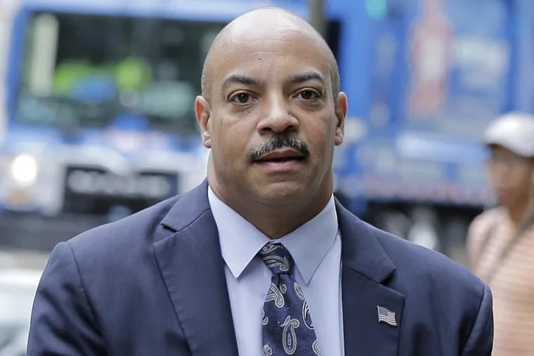 District Attorney Seth Williams arrives for a pretrial hearing at the U.S. Courthouse in Philadelphia on June 14, 2017.