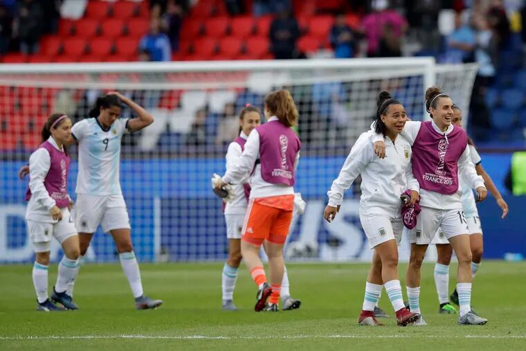 Argentina's women's soccer team is riding high from simply not losing to Japan as they next face a far more formidable opponent in England in the Group D game Friday at Stade Océane in Le Havre.