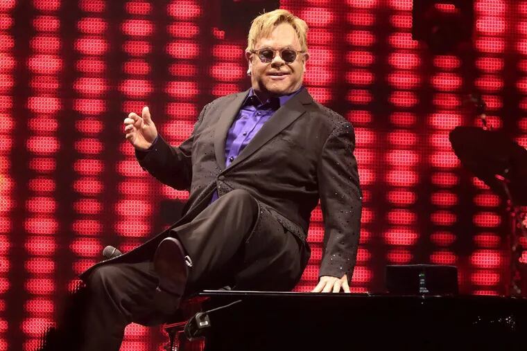 Elton John performs in Hershey, Pa. in 2016. He’s one of many classic rockers who say they’re calling it quits after one last tour.