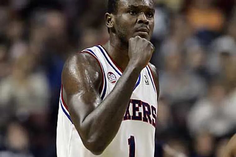 Sixers big man Samuel Dalembert was shopped around before the NBA's trade deadline Thursday, but there were no takers. (Tom Mihalek/AP file photo)