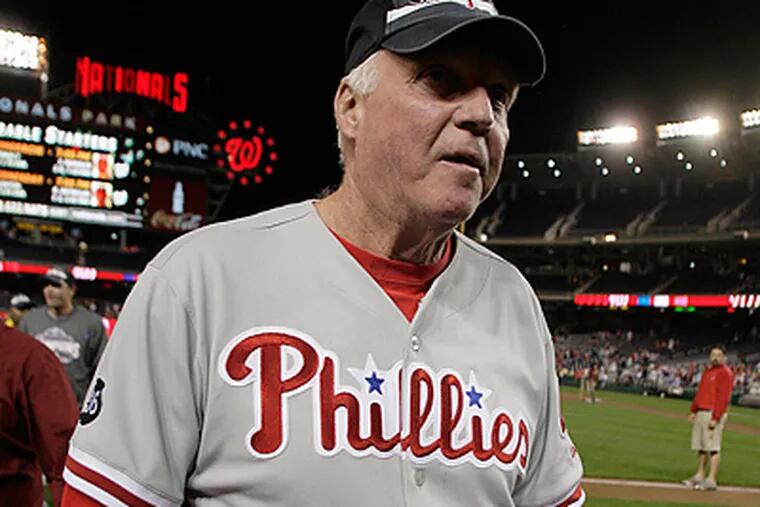 Charlie Manuel has been trying to keep his Phillies focused on the task at hand.  (Yong Kim/Staff Photographer)