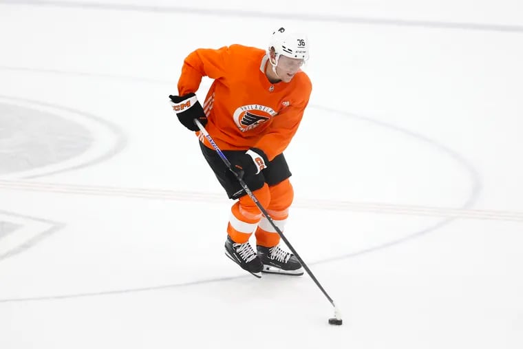 Defenseman Emil Andrae was one player who looked close to NHL-ready at Flyers development camp.