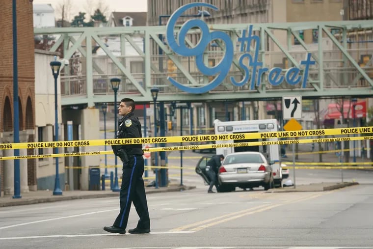 The area around the 69th Street Transportation Center was cordoned off for several hours Thursday as police investigated a fatal shooting.