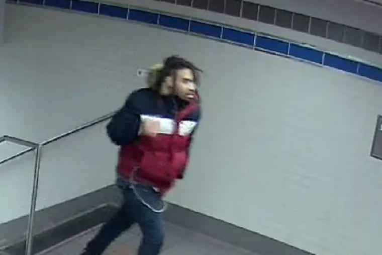 Philadelphia Police said this man is being sought for raping a woman Saturday morning in LOVE Park.