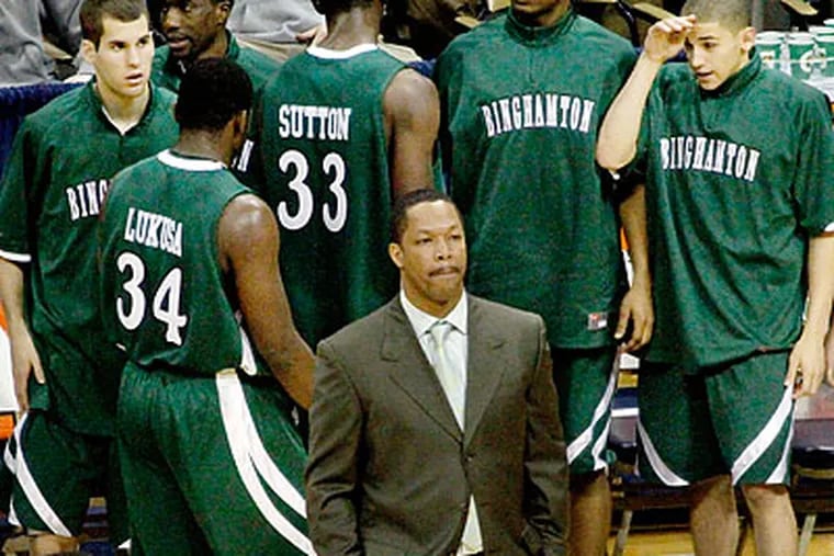 Mark Macon spent 4 years at Binghamton and compiled a 24-68 record in three seasons as head coach. (Keith Srakokic/AP file photo)