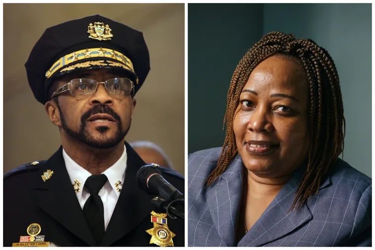 Top deputies to Philadelphia Sheriff Jewell Williams (left) proposed stripping the office of key financial functions before Rochelle Bilal (right) is expected to take office in January. Williams this week rescinded that proposal.