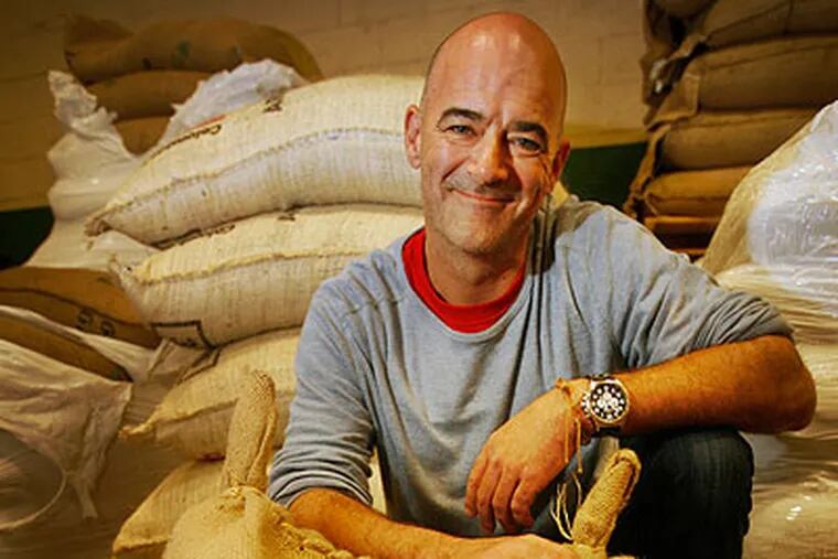 Todd Carmichael of La Colombe with coffee: “This could grow into a billion-dollar industry for Haiti.” (Alejandro A. Alvarez / Staff Photographer)