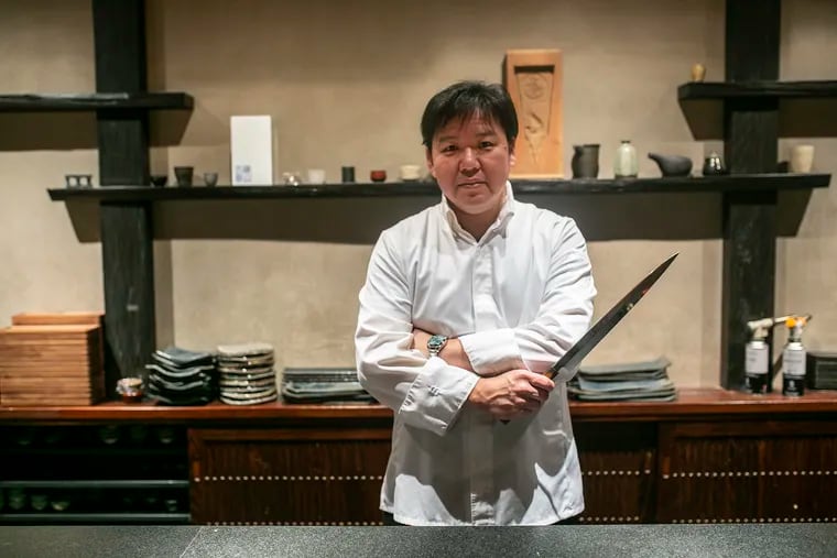 Chef Hiroki Fujiyama at his restaurant, Hiroki, in Fishtown