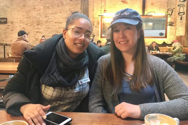 Desiree Ivey and Kelly Holl of Women Grow, photographed at La Colombe on Frankford Avenue