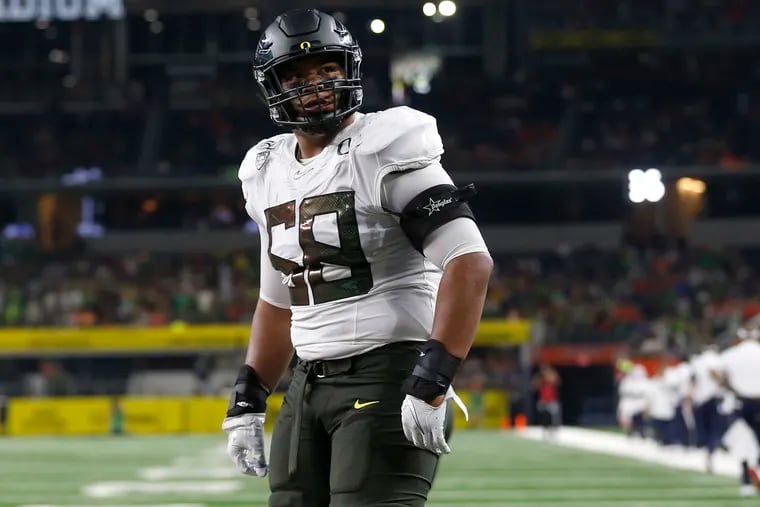 Oregon's Penei Sewell is considered the best offensive tackle in the draft.