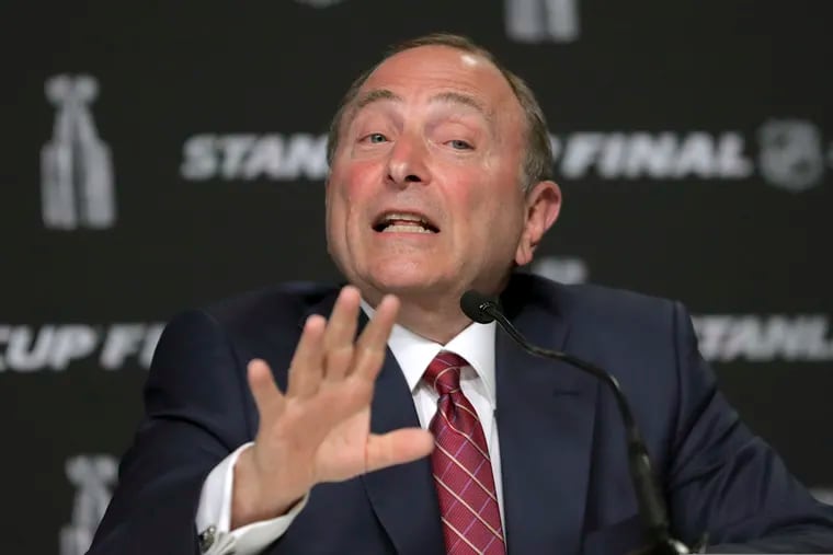 Gary Bettman, the NHL commissioner, said the league is exploring several options for where games will be played in the upcoming season.