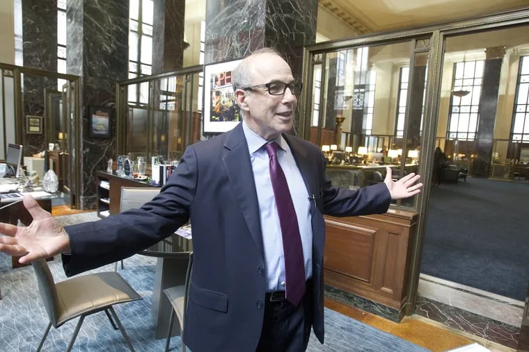 Dr. Stephen Klasko, President and CEO of Thomas Jefferson University and Health System stands in his office at the former Federal Reserve Building, now part of the Thomas Jefferson University and Hospital on Sept. 9, 2014.