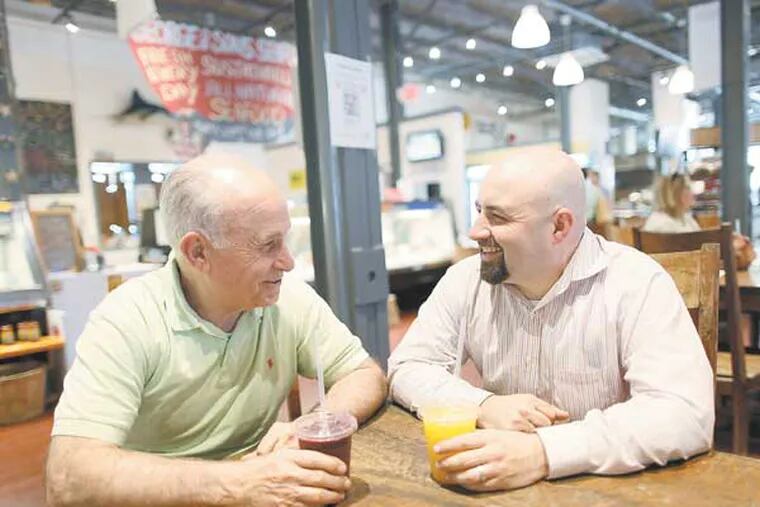 Larry Bosley (left) and his son Geoff are the founders of The Market at Liberty Place in Kennett Square.( MICHAEL S. WIRTZ / Staff Photographer )