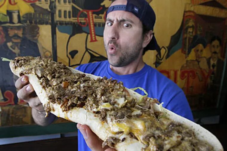 Mike Hauke says he’ll stack his cheesesteak up against any of Philly’s.