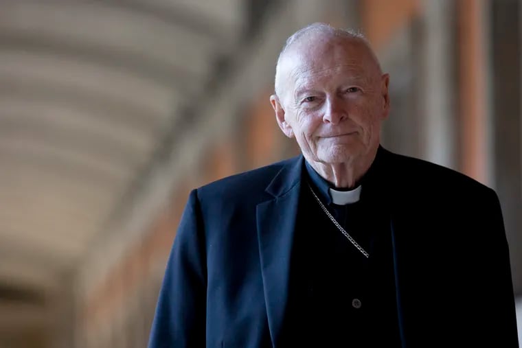 In this Feb. 13, 2013 file photo, Cardinal Theodore Edgar McCarrick poses during an interview with the Associated Press, in Rome.