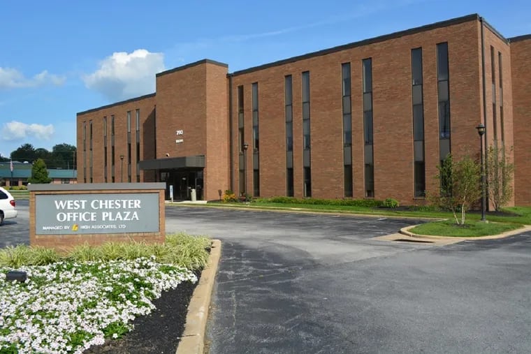 Building at West Chester Office Plaza in Chester County.