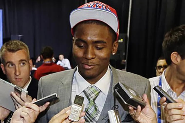 The 76ers selected St. John's forward Maurice Harkless with the 15th pick in the NBA Draft. (Julio Cortez/AP)