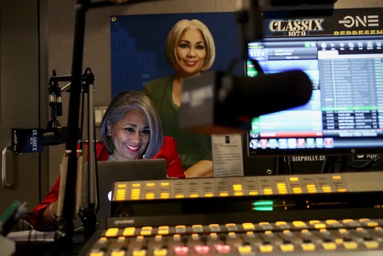 Dyana Williams hosts her show, Afternoon Delight, on Classix 107.9 at the Radio One studios in Bala Cynwyd, Pa. She is co-producing Tuesday's Marian Anderson Award gala, and on Nov. 18 will receive the Connector Award from LiveConnections.