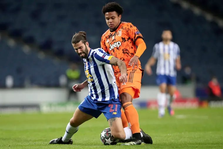 Weston McKennie (right) and Juventus will host Porto in the UEFA Champions League round of 16 on Tuesday.