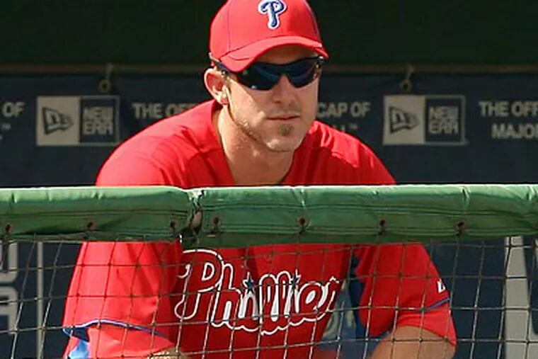 Chase Utley has yet to play in a spring training game. (Yong Kim/Staff Photographer)