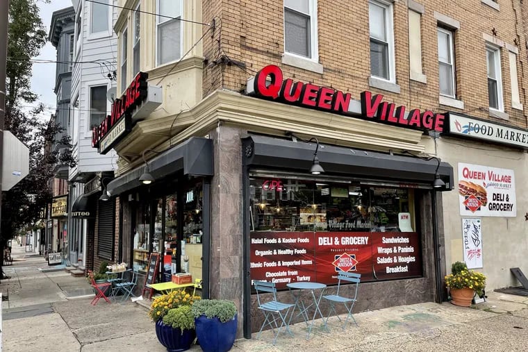 The exterior of Queen Village Food Market on the northeast corner of 4th and Bainbridge promises hoagies and cold cuts. Inside is a treasure trove of Turkish style ingredients and Mediterranean cheese.