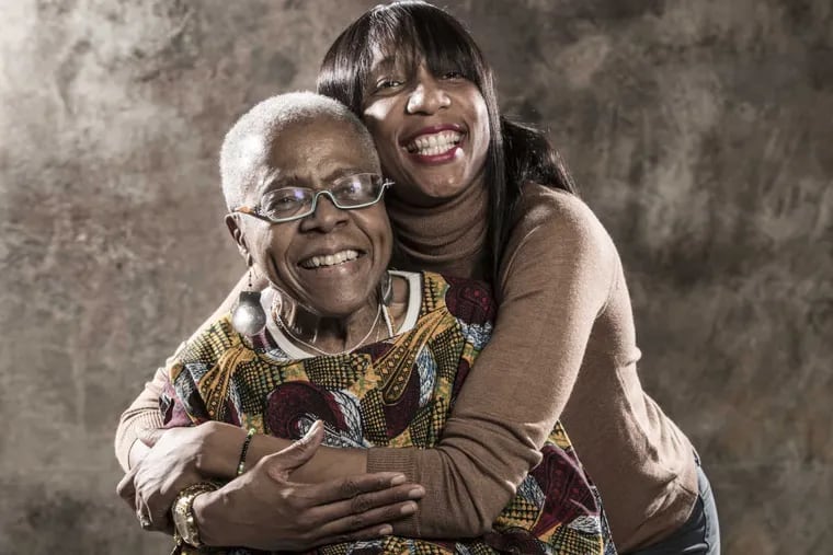 Odunde founder Lois Fernandez (left), who died over the weekend, and her daughter, Bumi, photographed earlier this year.