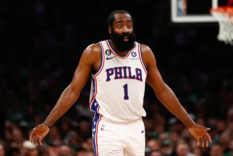 Sixers guard James Harden fired a salvo from overseas in his bid to leave the team.