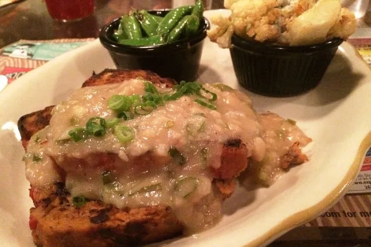 Turkey meatloaf with extra lumpy gravy.