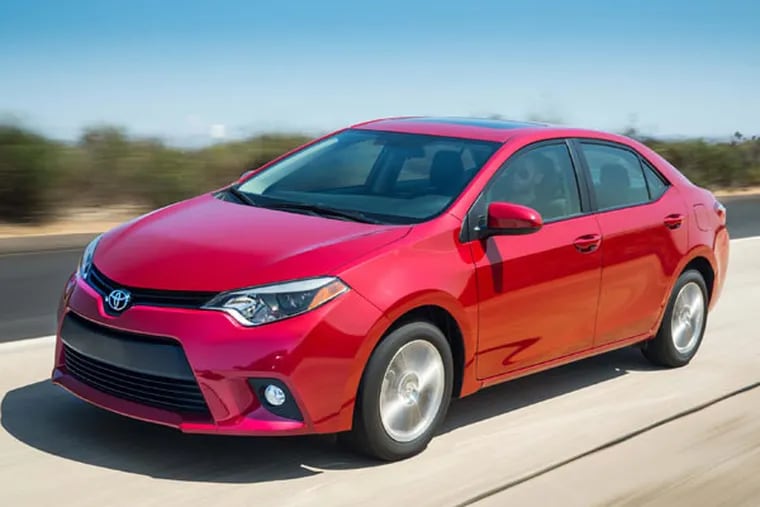 The 2015 Toyota Corolla has a five-star rating from the National Highway Safety Administration. (Photo courtesy Toyota/TNS)