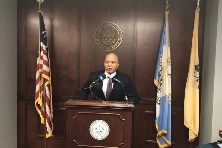 Atlantic City Mayor Frank Gilliam at a press conference April 3, 2018 in City Hall.